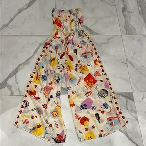 Colorful Strapless Jumpsuit